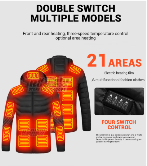 21 Areas Heated Jacket Winter