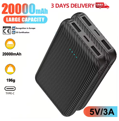 Power Bank 5V/20000mAh/3A Portable Charging Power Supply For heated vest,heated Thermal underwear